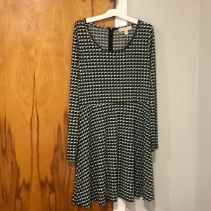 Michael Kors Palmetto Green Long Sleeve Dress